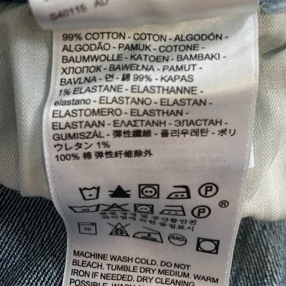 Levi's x White Oak Cone Denim Jeans Womens 29x27 Blue Raw Hem Skinny High Rise - Picture 11 of 12